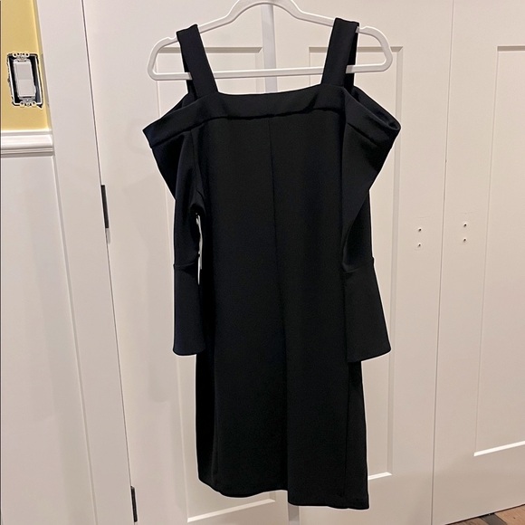 Boston Proper Elegant Black Cold Shoulder Dress - Picture 6 of 6